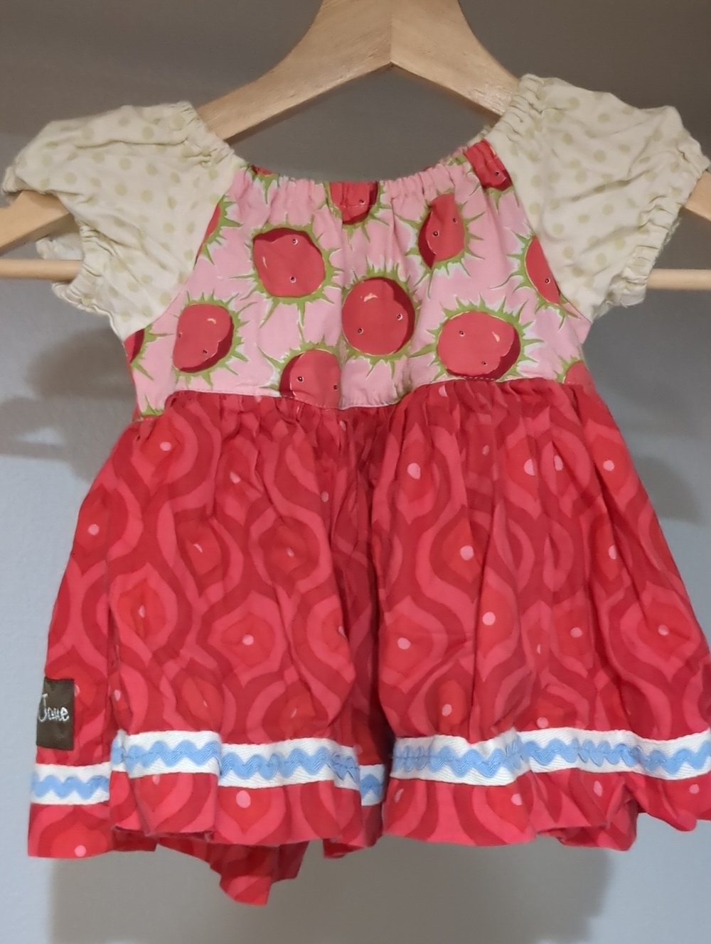 Matilda Jane Pink Red Strawberry Print Girls Dress